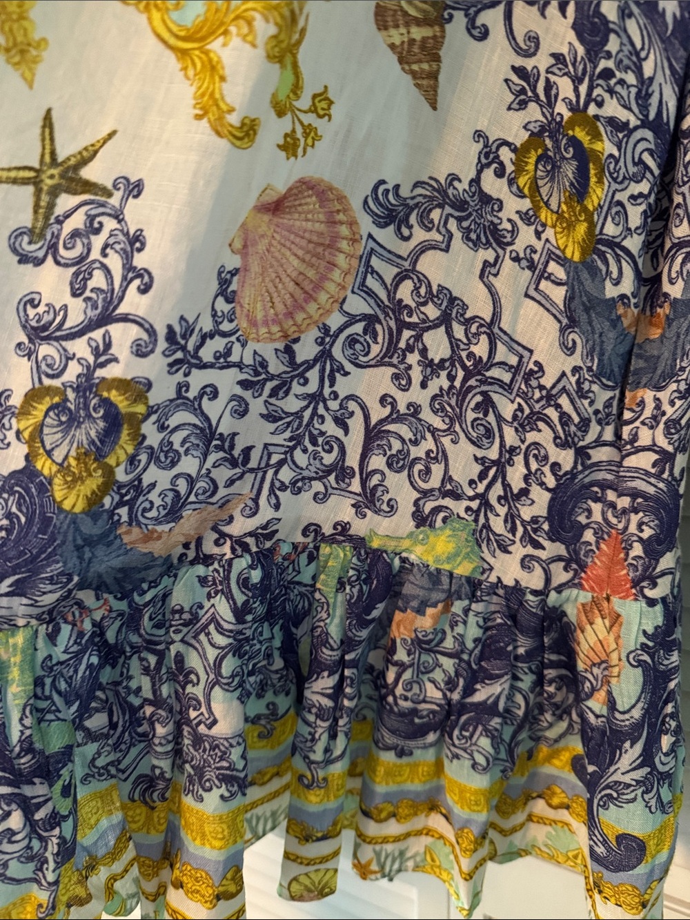 NWT Camilla Multicolor Off-Shoulder Nautical Print off the shoulder Dress - Picture 9 of 16